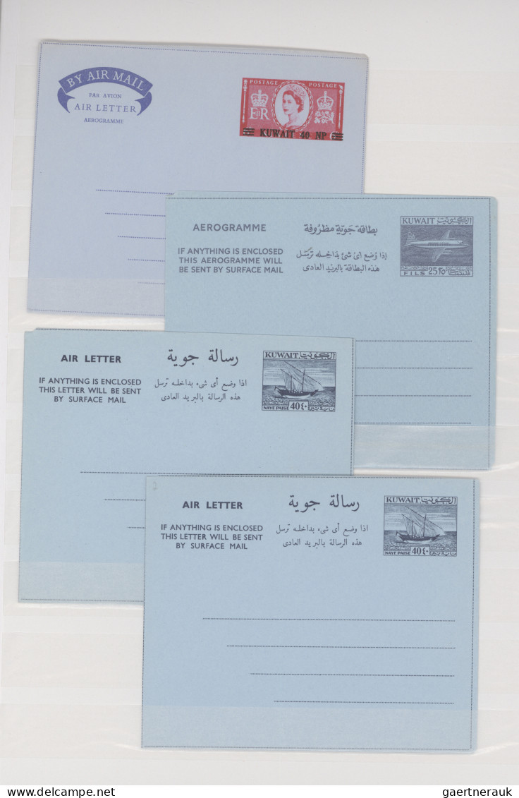 Kuwait: 1952/1982, collection of 46 mainly unused air letter sheets.