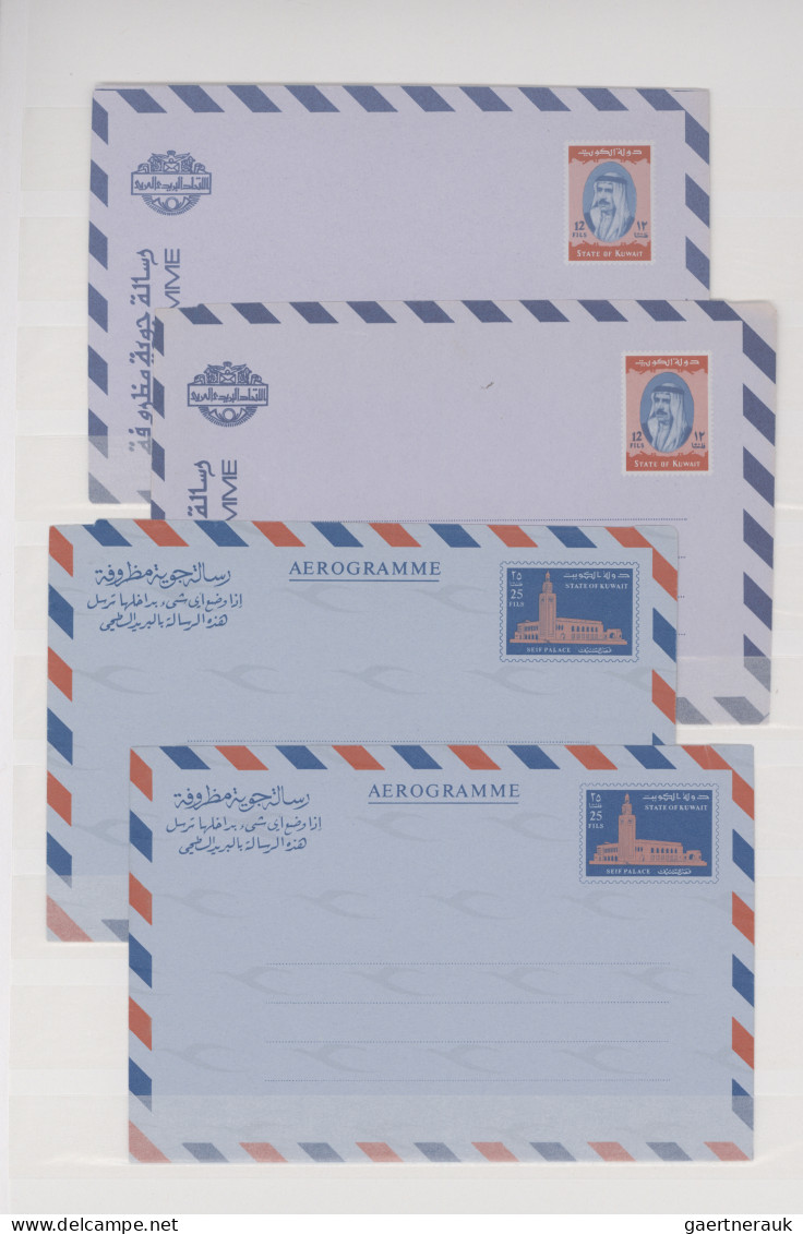 Kuwait: 1952/1982, collection of 46 mainly unused air letter sheets.