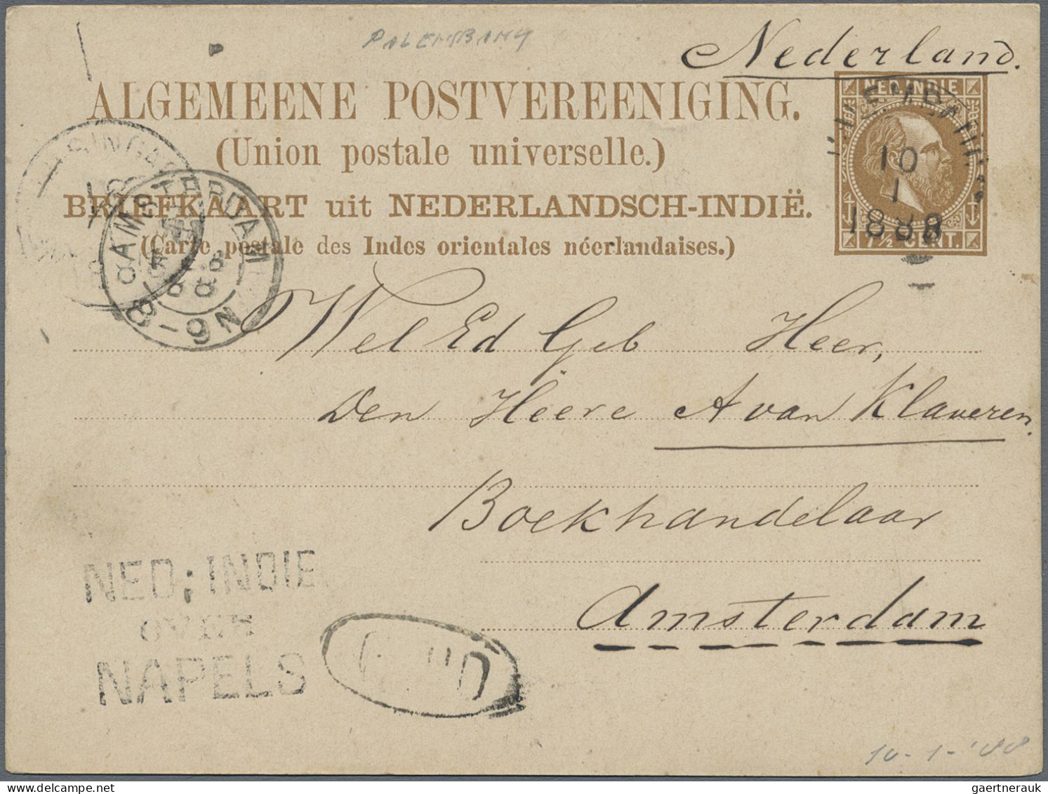 Dutch India: 1822-1910's: Short Collection Of 23 Covers And Postal Stationery It - Indie Olandesi