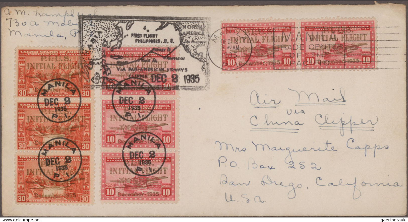 Philippines: 1926/1975, FDC Stock Of Apprx. 180 Items, Majority To 1950, Address - Filipinas
