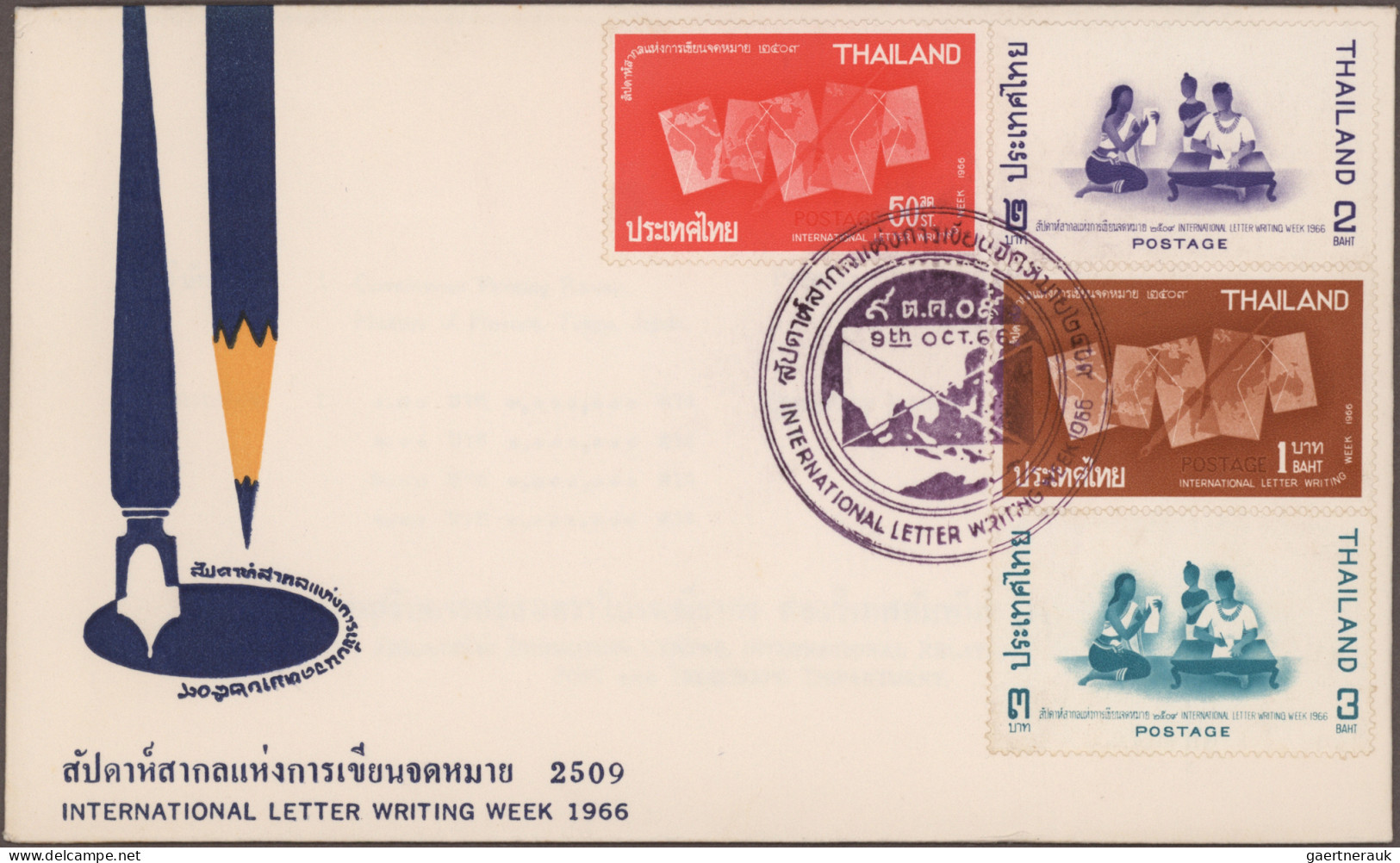 Thailand: 1940's-1990's: More than 100 covers, postcards and FDC's, with a few e