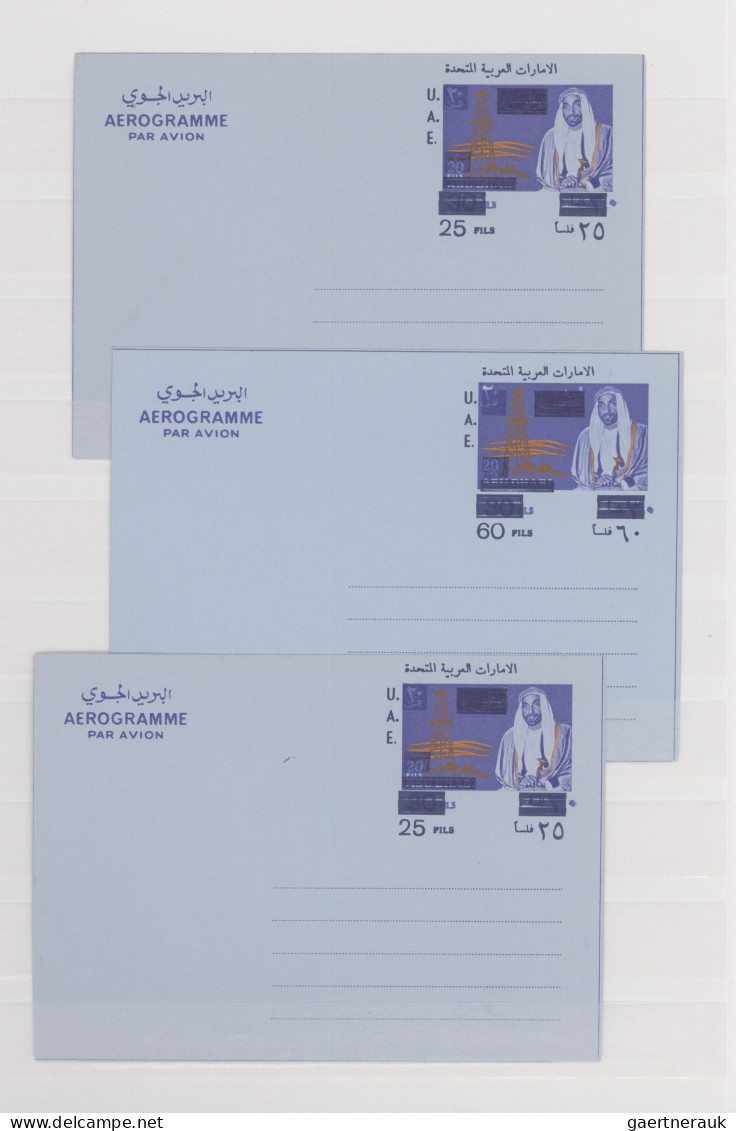 United Arab Emirates: 1973/1980 (ca.), Collection Of 23 Mainly Unused Air Letter - Verenigde Arabische Emiraten