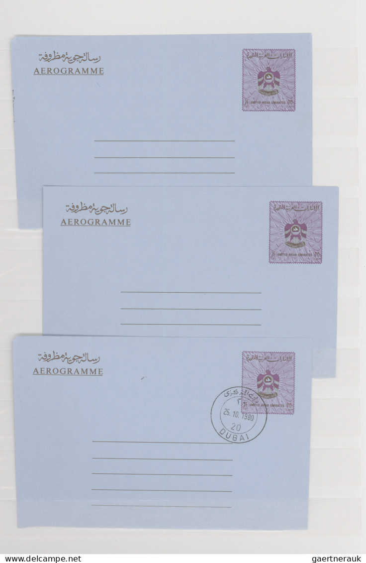 United Arab Emirates: 1973/1980 (ca.), Collection Of 23 Mainly Unused Air Letter - Emirati Arabi Uniti