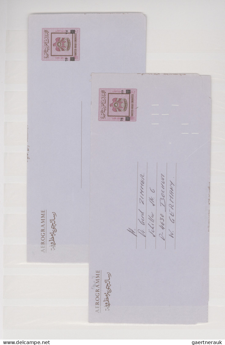 United Arab Emirates: 1973/1980 (ca.), collection of 23 mainly unused air letter