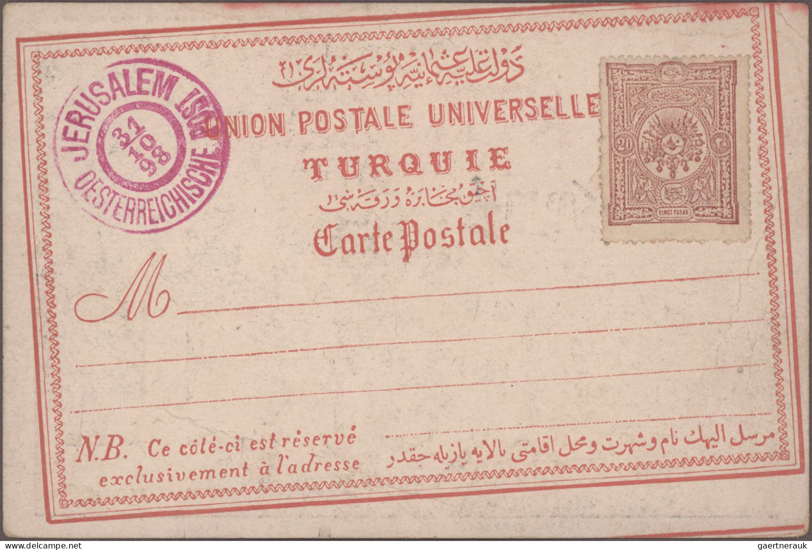 Levant: 1898/1938, Levant/Holyland/Palestine, Assortment Of 39 Entires, Thereof - Turchia (uffici)