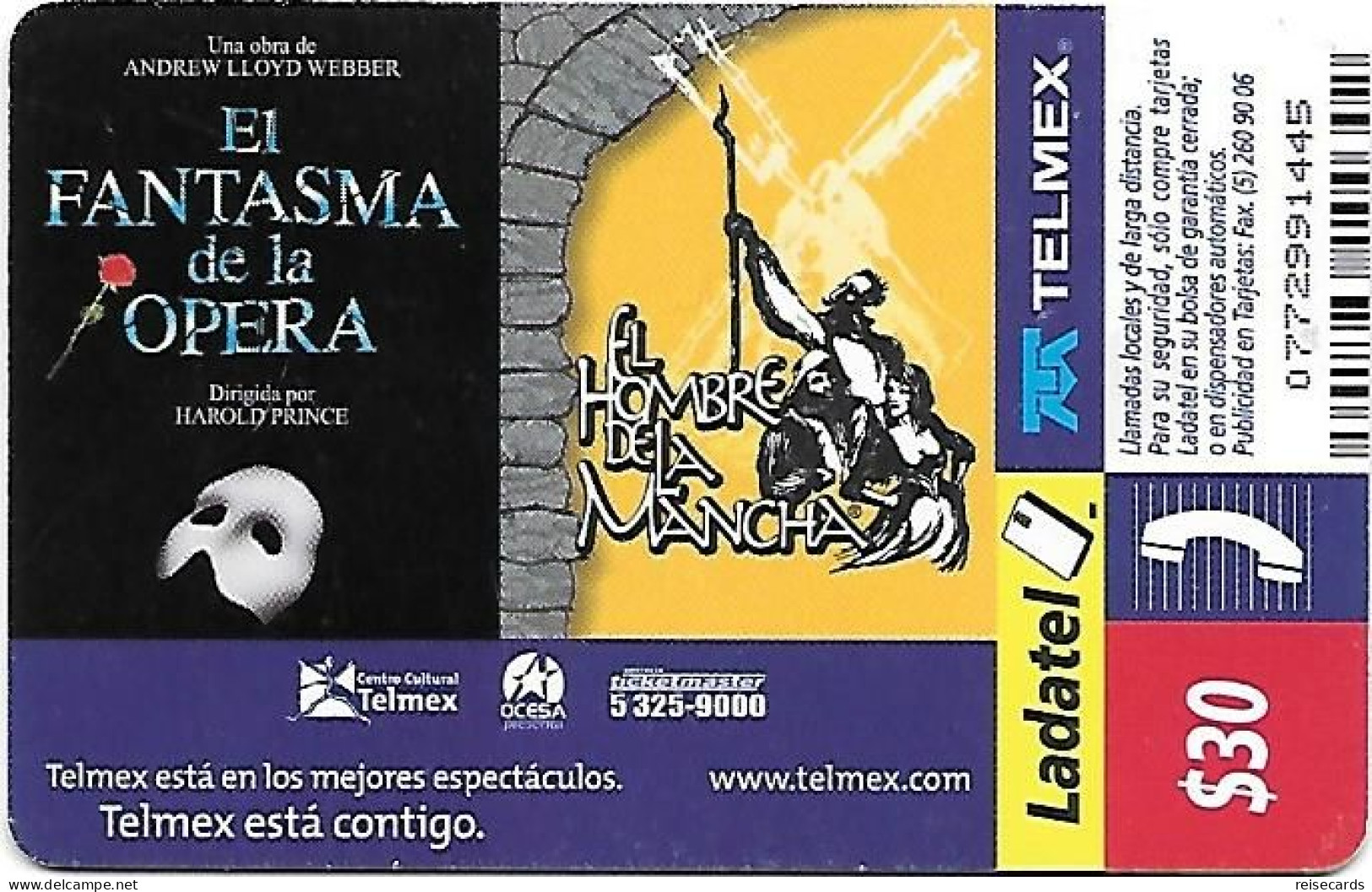 Mexico: Telmex/lLadatel - 2000 Centro Cultural Telmex, El Fantasma De La Opera - Mexique