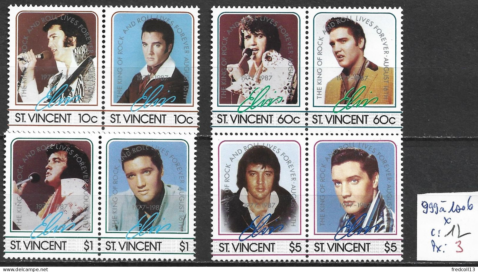 SAINT-VINCENT 999 à 1006 * Côte 12 € - St.Vincent (1979-...)