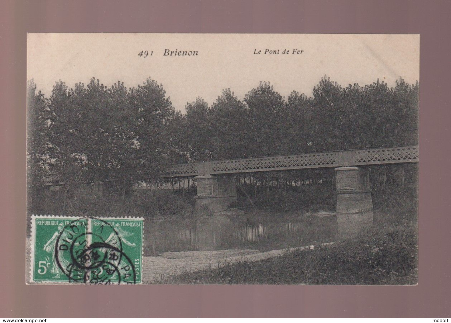 CPA - 89 - Brienon - Le Pont De Fer - Circulée En 1908 - Brienon Sur Armancon