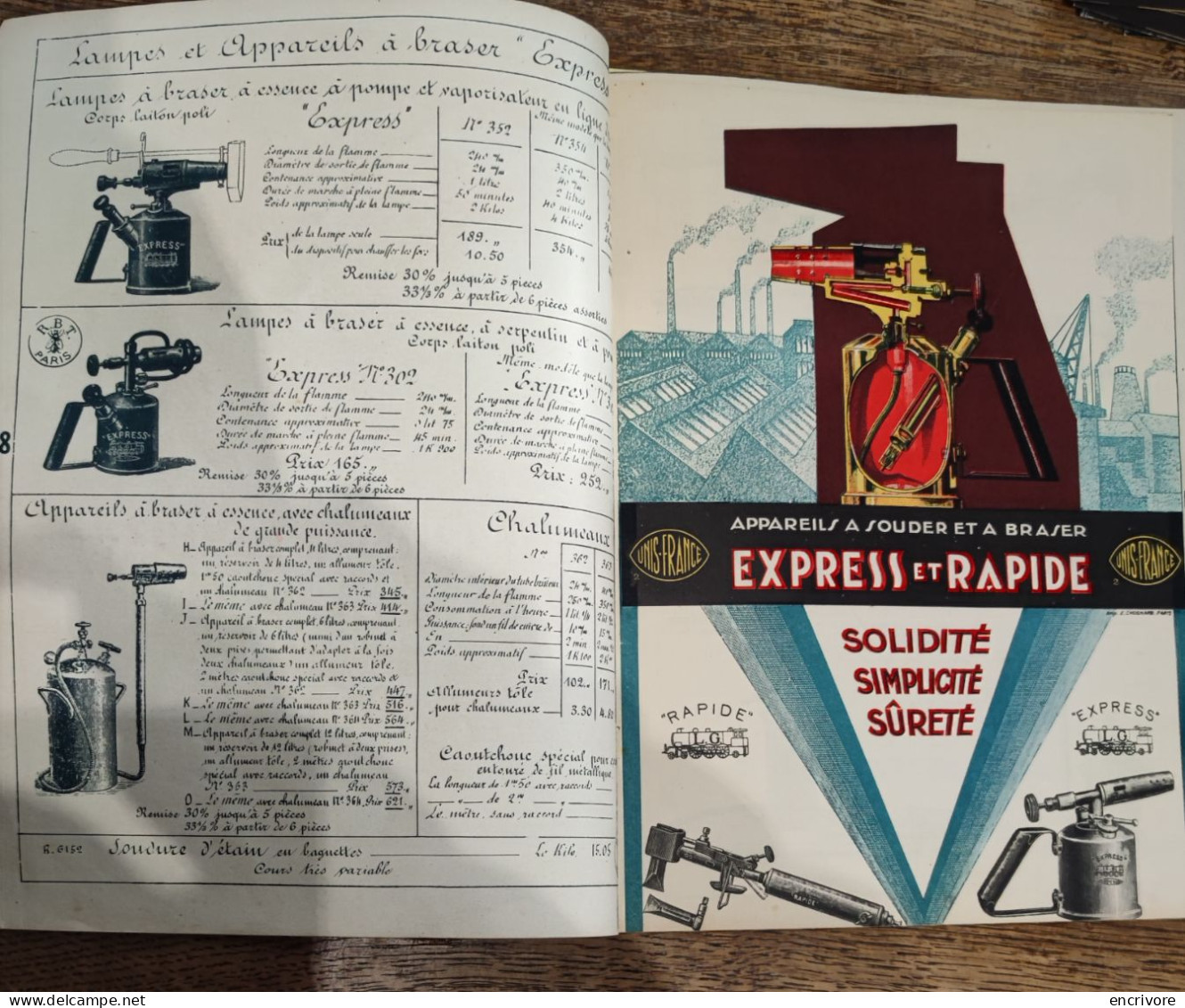 catalogue BAROCHE FRERES 1930 Rebattet quincaillerie articles de ménage, chasse