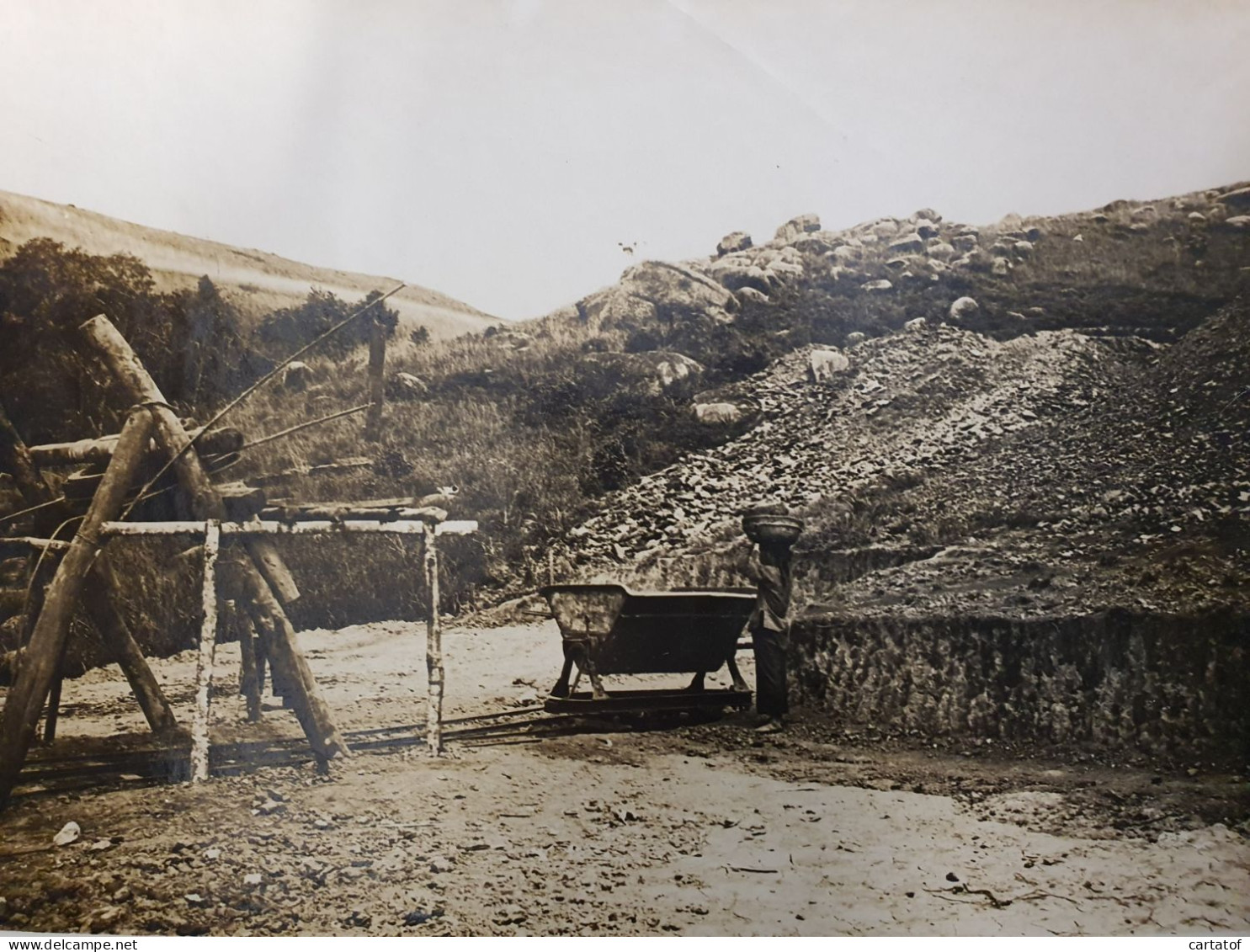 Photo De La Mine René . Charbonnages De YEN-LAP INDOCHINE Tête Du Nouveau Plan   - Asie