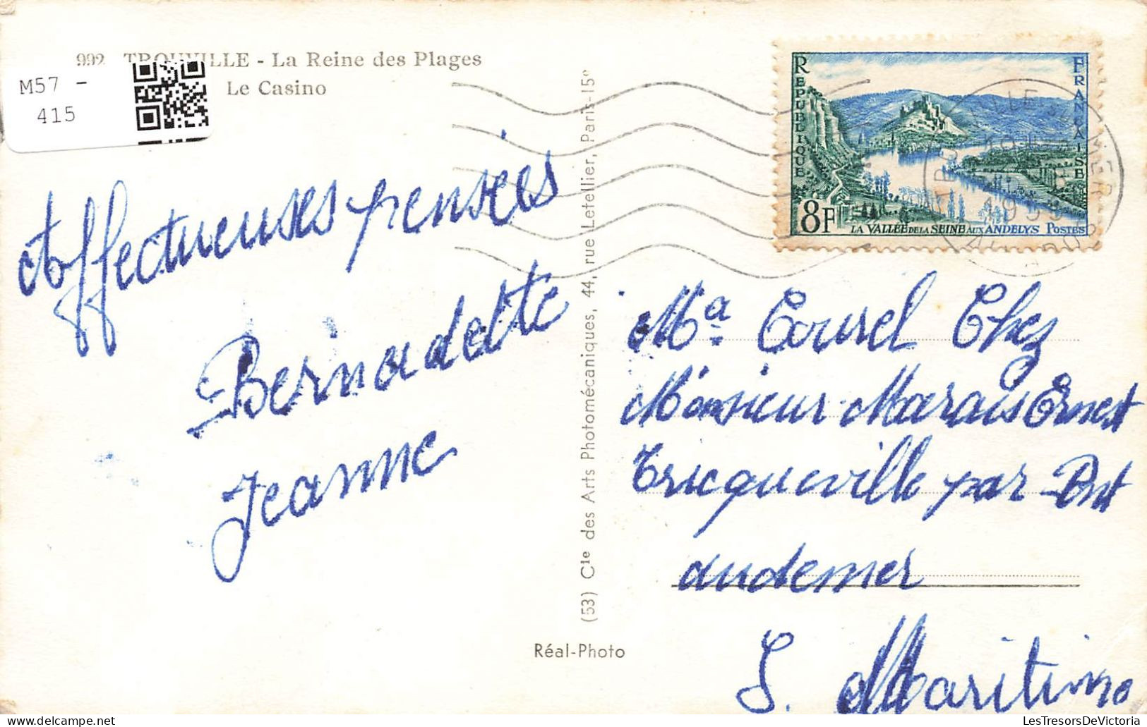 FRANCE - Trouville - La Reine Des Plages - Le Casino - Animé - Carte Postale Ancienne - Trouville