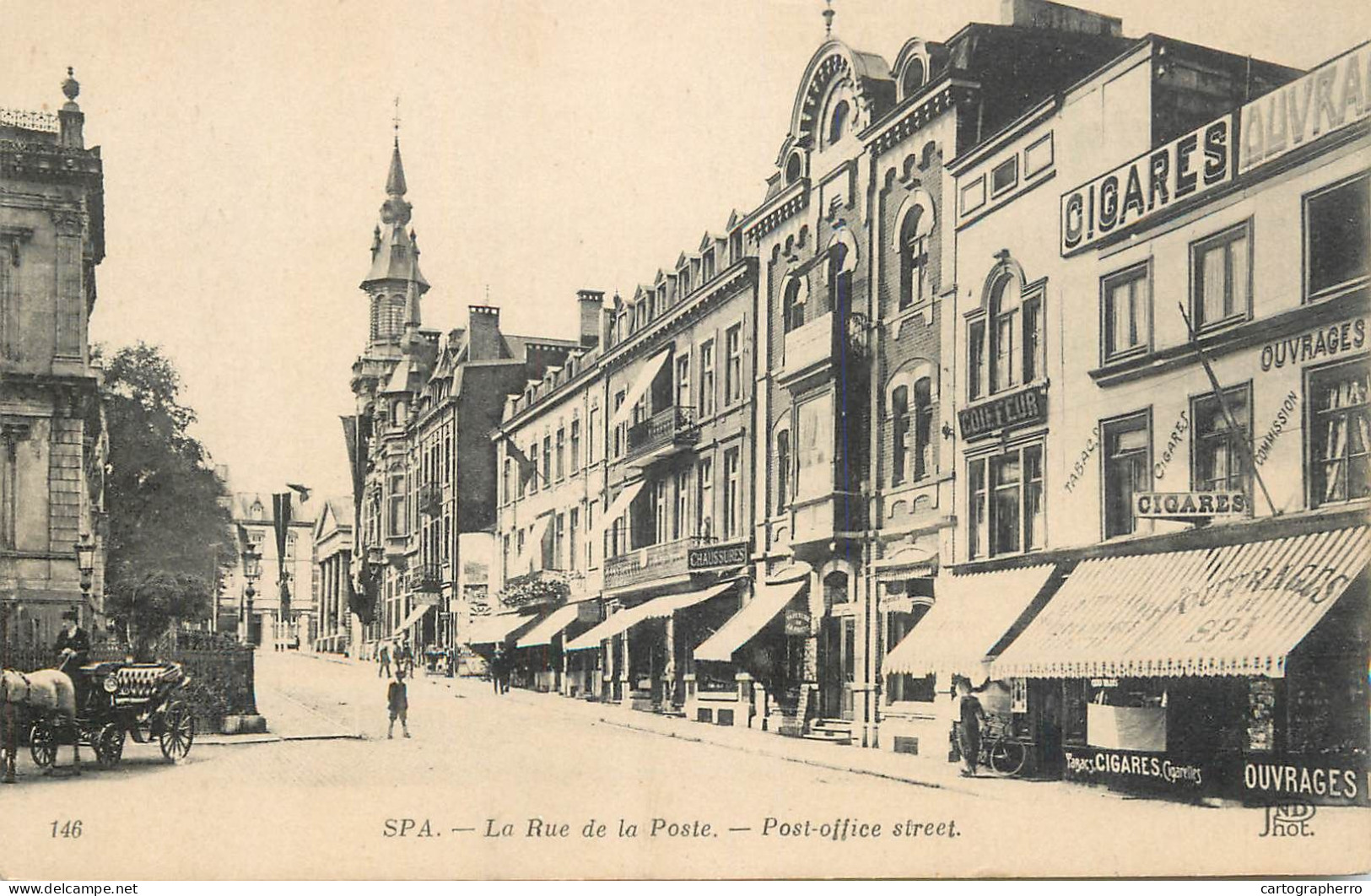 Belgium Postcard Spa Post Office Street - Spa