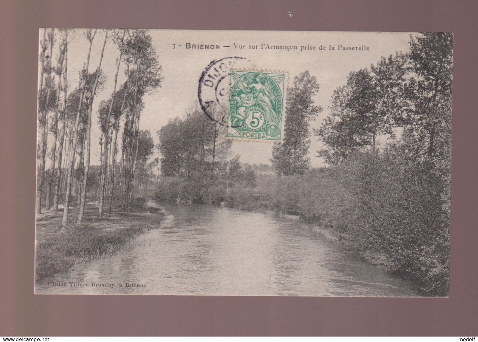 CPA - 89 - Brienon - Vue Sur L'Armançon Prise De La Passerelle - Circulée En 1908 - Brienon Sur Armancon