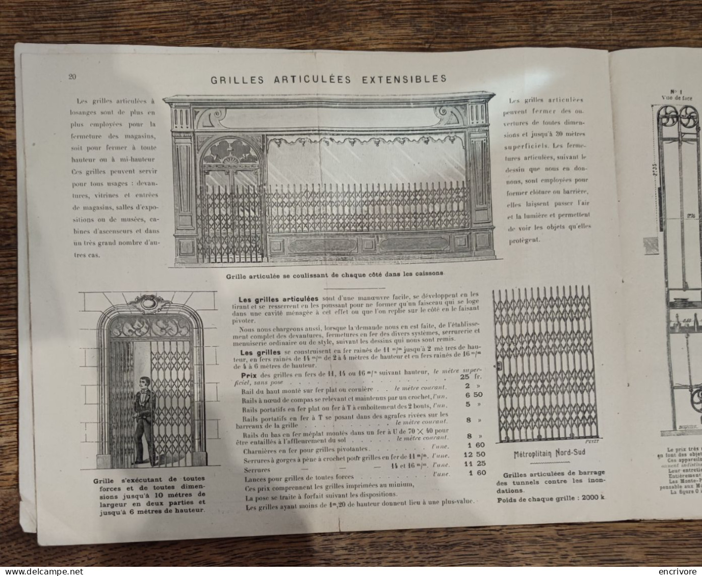 Catalogue J.M. JOMAIN Persiennes Grilles Devantures Monte Plats Monte Personnes Monte Voitures 1911 - 1900 – 1949