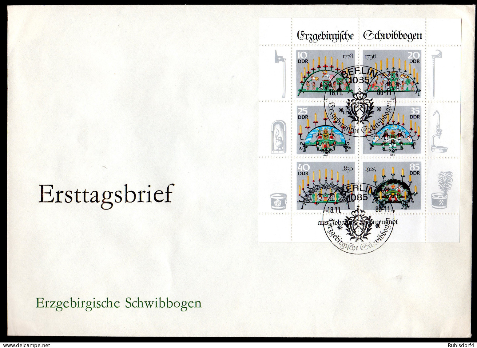 DDR, FDC  Kleinbogen "Erzgebirgische Schwibbogen" - Altri & Non Classificati