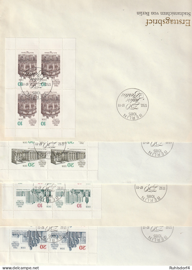 DDR, FDC  Kleinbogen "750 Jahre Berlin" - Other & Unclassified