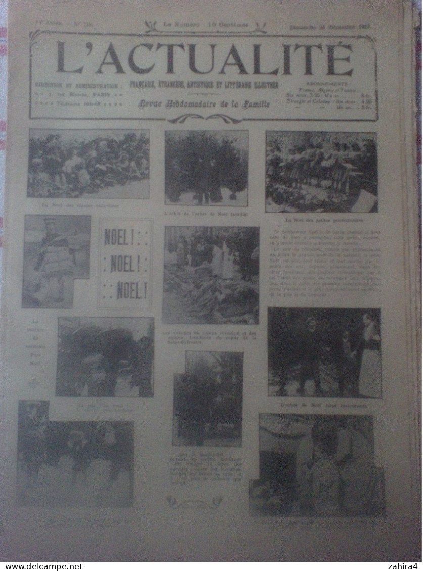 L'Actualité 728 Noël Jouets Concours Labour Tracteur Américain Méharistes Centre Afrique Nouveau Engin De Guerre Obus - 1900 - 1949
