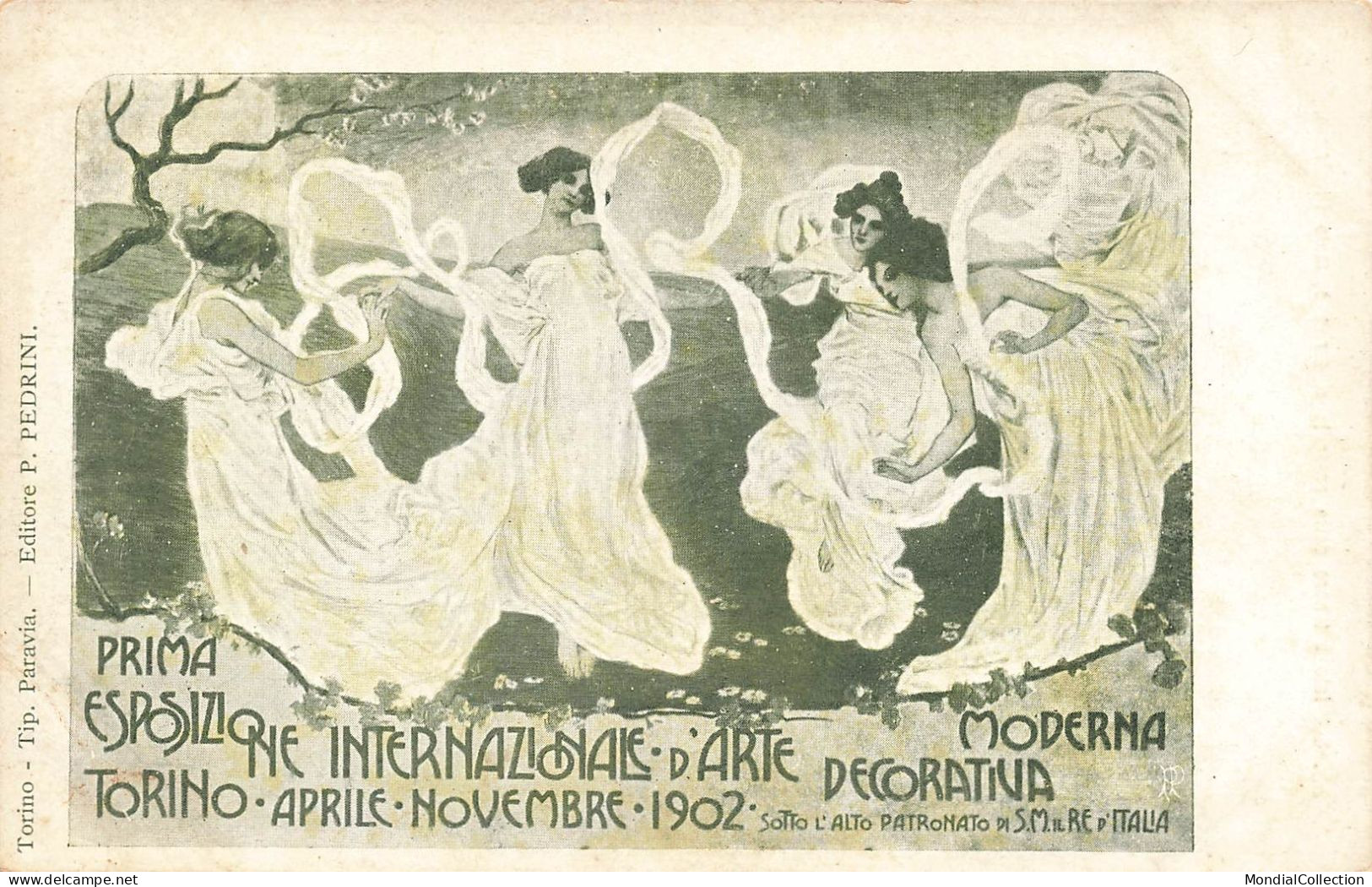 MIKIBP9-053- ITALIE TURIN TORINO EXPOSITION INTERNATIONAL 1902 FEMMES ART NOUVEAU PAR ILLUSTRATEUR - Mostre, Esposizioni