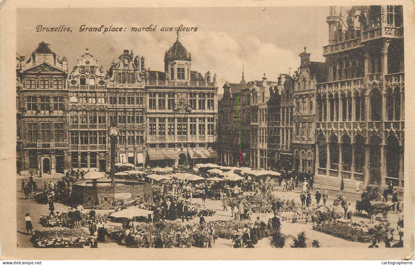 Belgium Postcard Bruxelles Grand Place Flower Market - Other & Unclassified