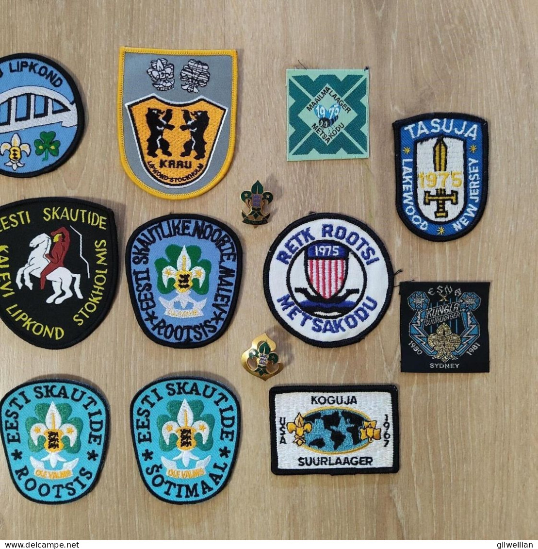 Vintage Estonia Boy Scout Patch Lot / Medal / Pre 1989 Diaspora Badges - Sonstige & Ohne Zuordnung