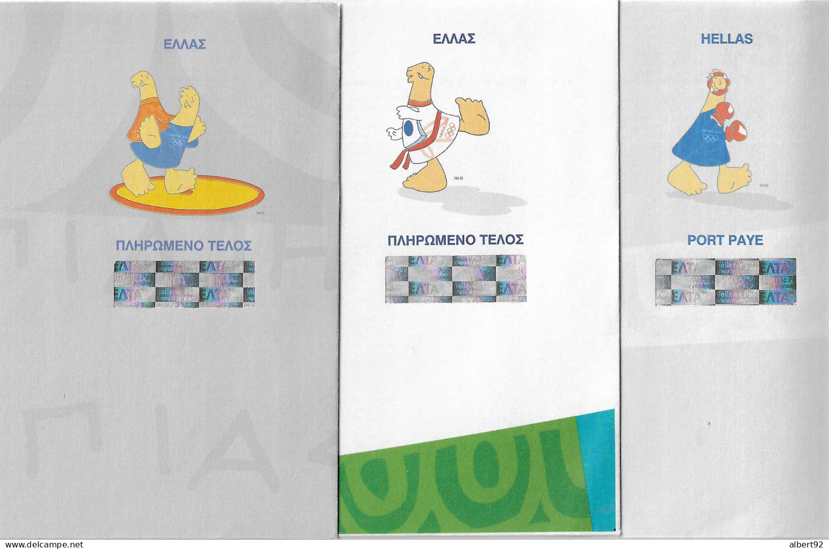 2004 Jeux Olympiques D'Athènes: 3 Entiers Postaux Neufs: Spoerts De Combat: Boxe, Lutte, Judo. - Zomer 2004: Athene