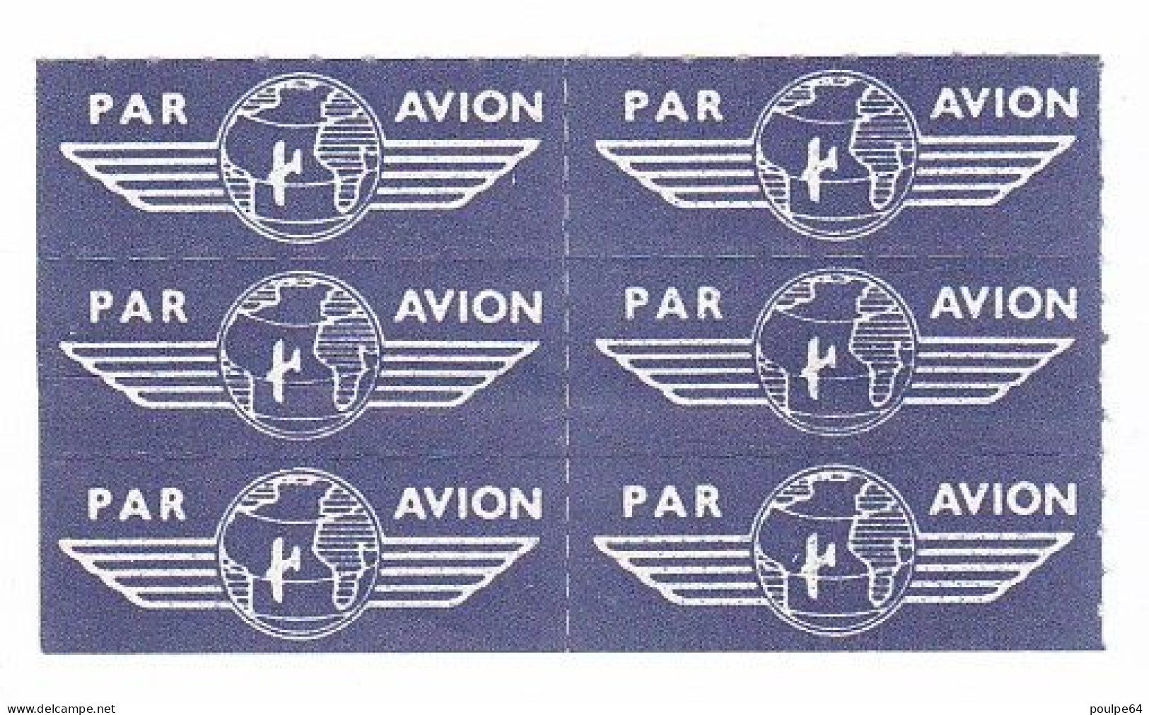 6 Vignettes " Par Avion " - Aviation