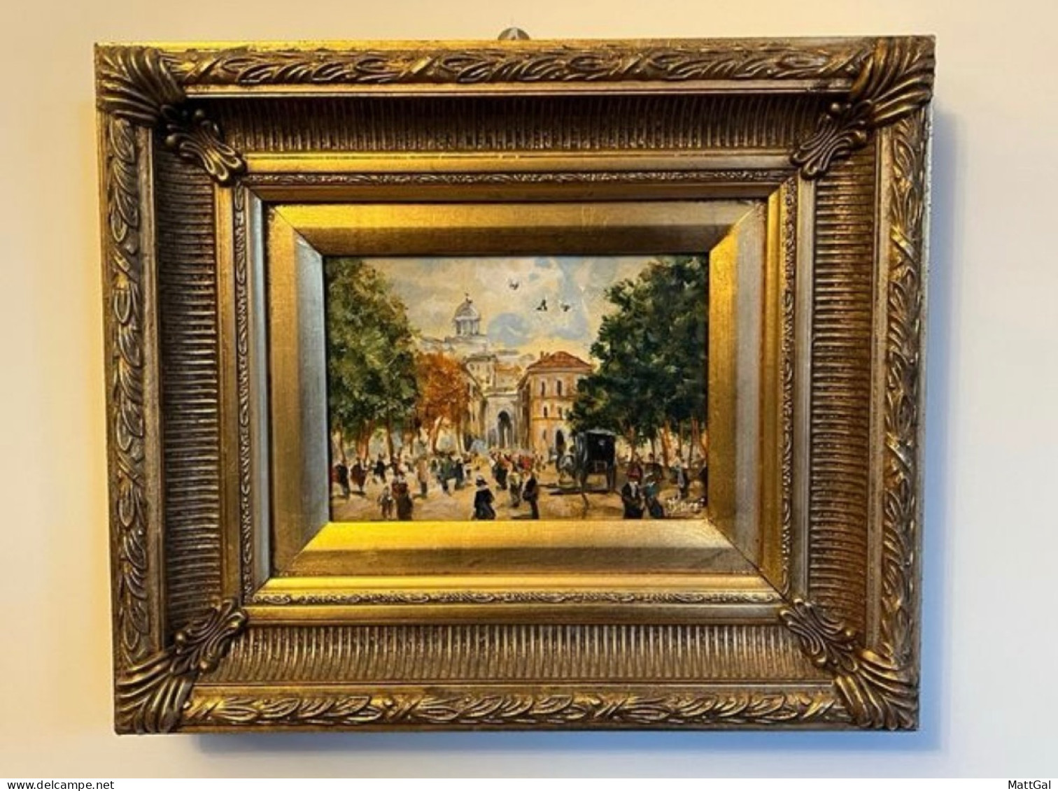 Dipinto Di Turri, "Città", Olio Su Tavola, Inizio "900 - Oils