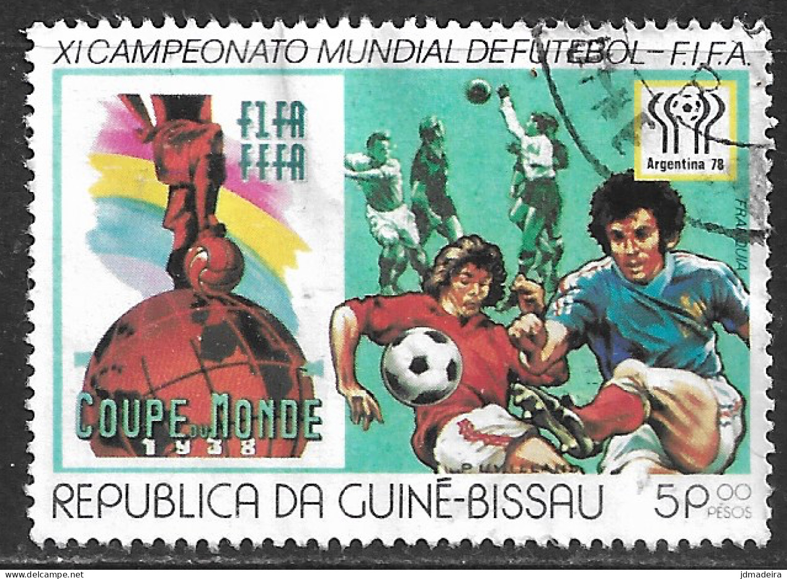 GUINE BISSAU – 1978 Argentina Football Championship 5P00 Used Stamp - Guinea-Bissau