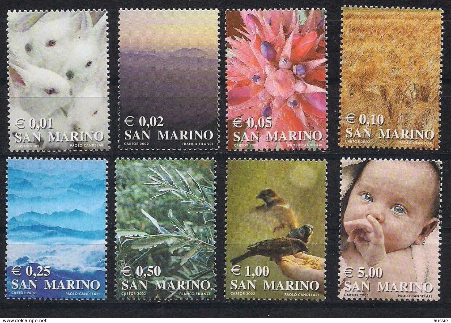 San Marino Saint-Marin 2002 Yvertn° 1797-1804 *** MNH Cote 20  € Les Couleurs De La Vie - Neufs