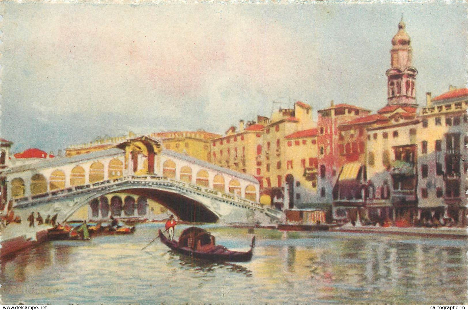 Italy Postcard Venice Ponte Di Rialto - Venetië (Venice)