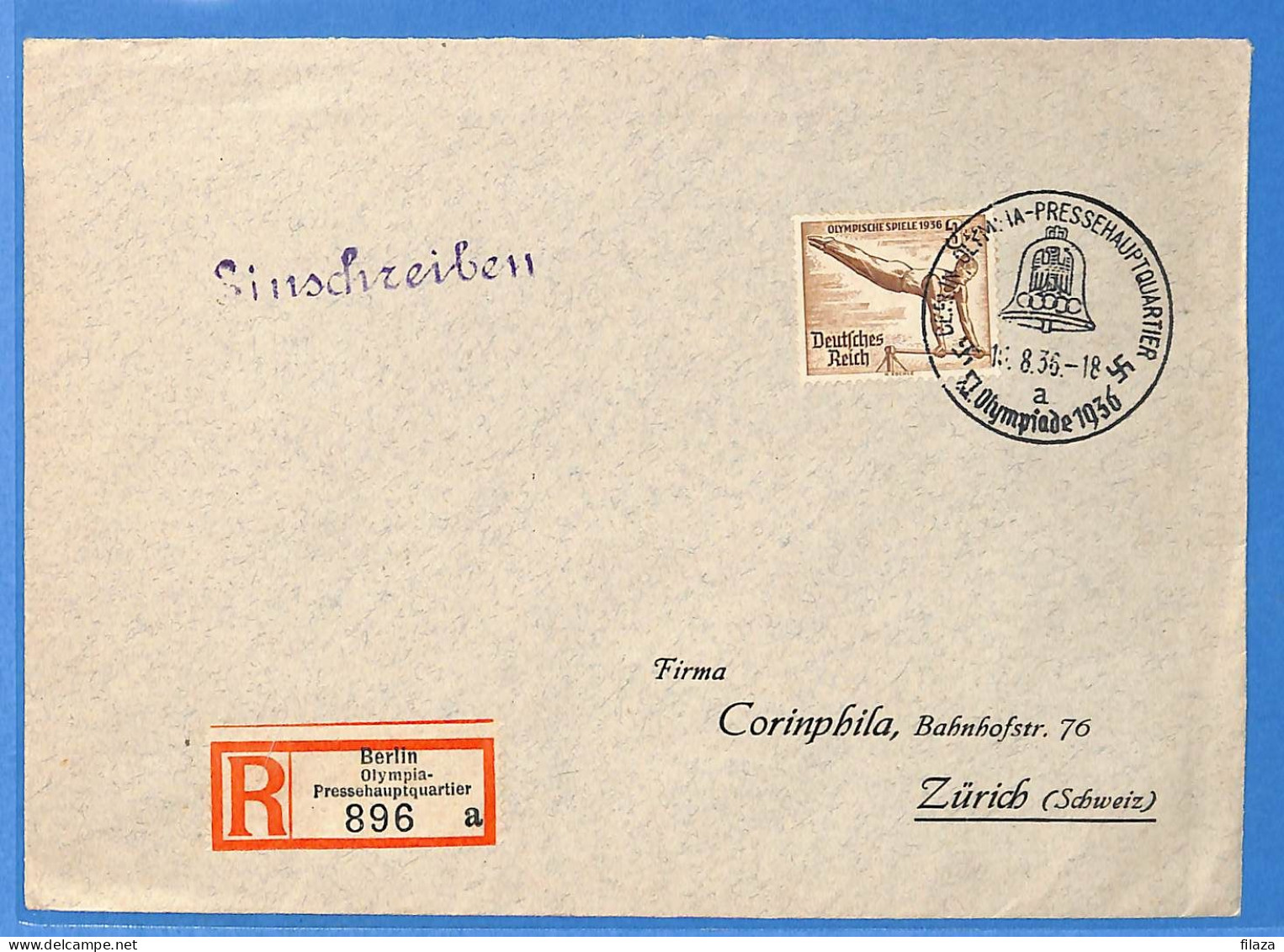 Allemagne Reich 1936 - Lettre Einschreiben De Berlin - G32795 - Briefe U. Dokumente