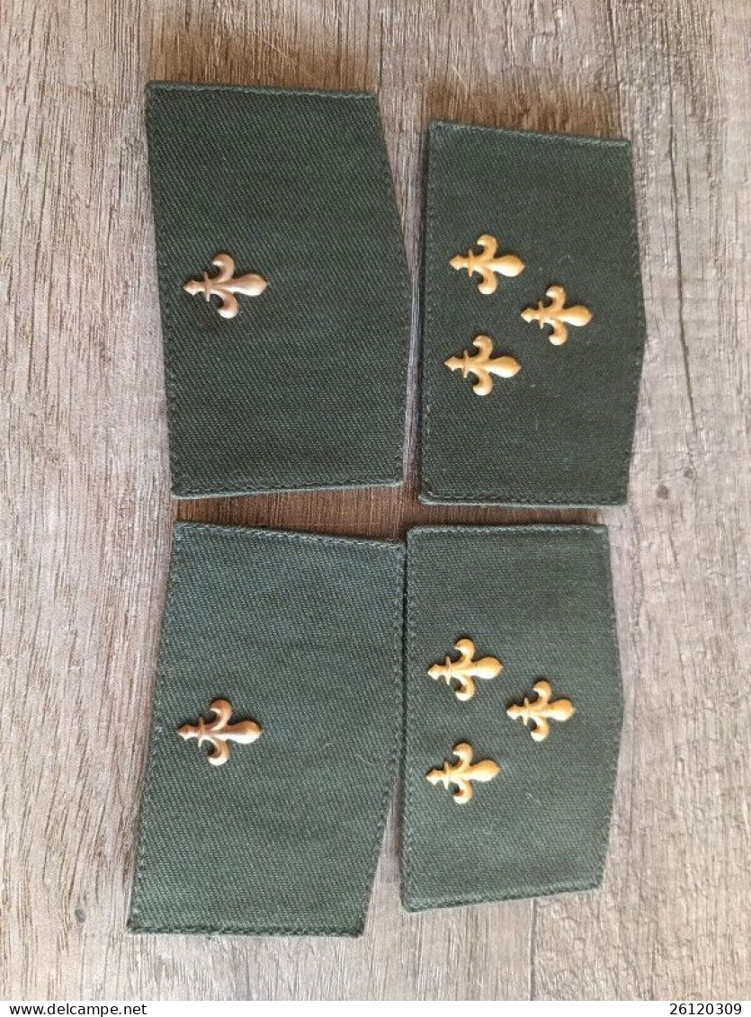 Original Army Bosnia And Hercegovina War Period Patches With Gold Lilly Pins - Escudos En Tela
