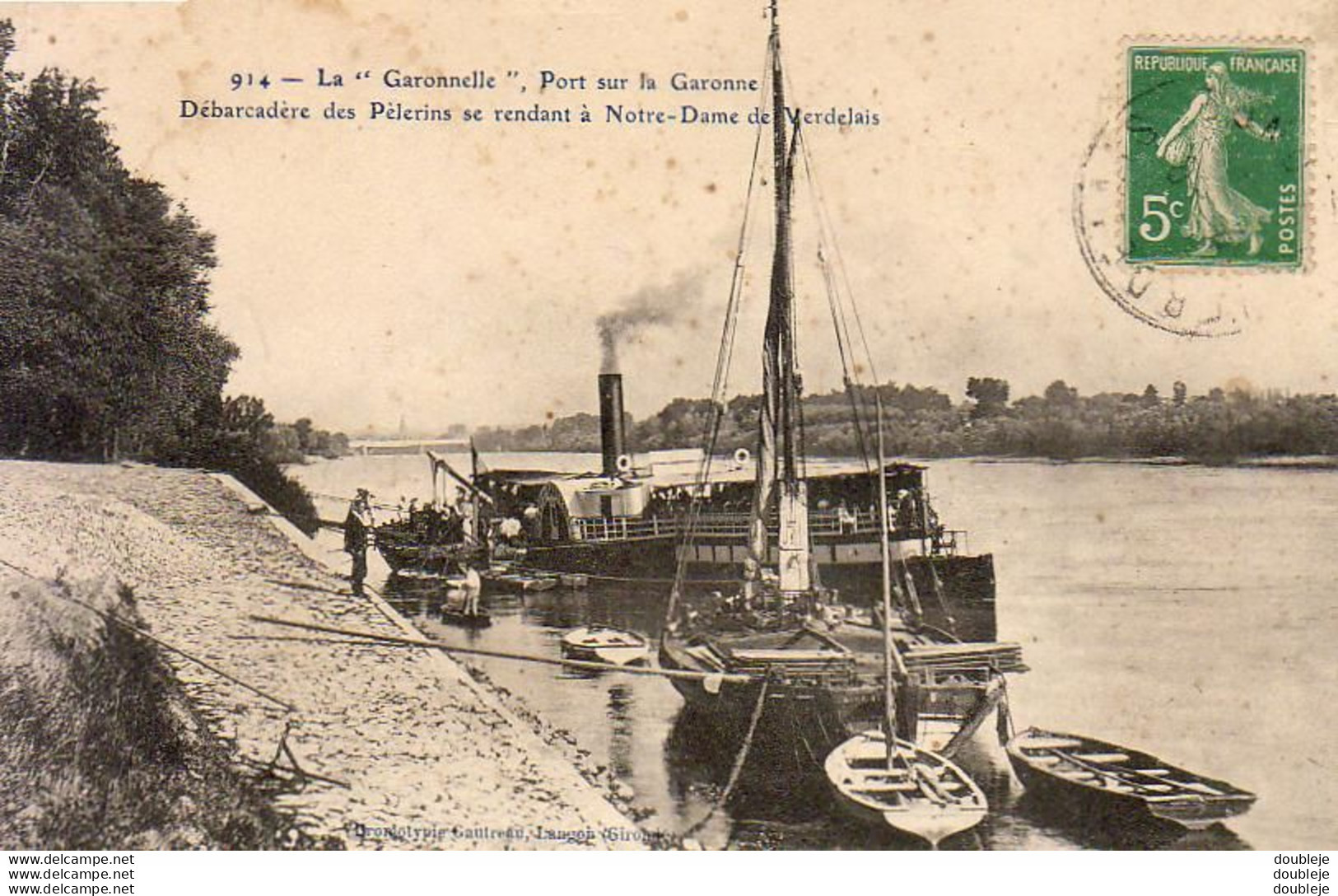 D33  VERDELAIS  La Garonnelle Port Sur La Garonne Débarcadère Des Pèlerins - Verdelais