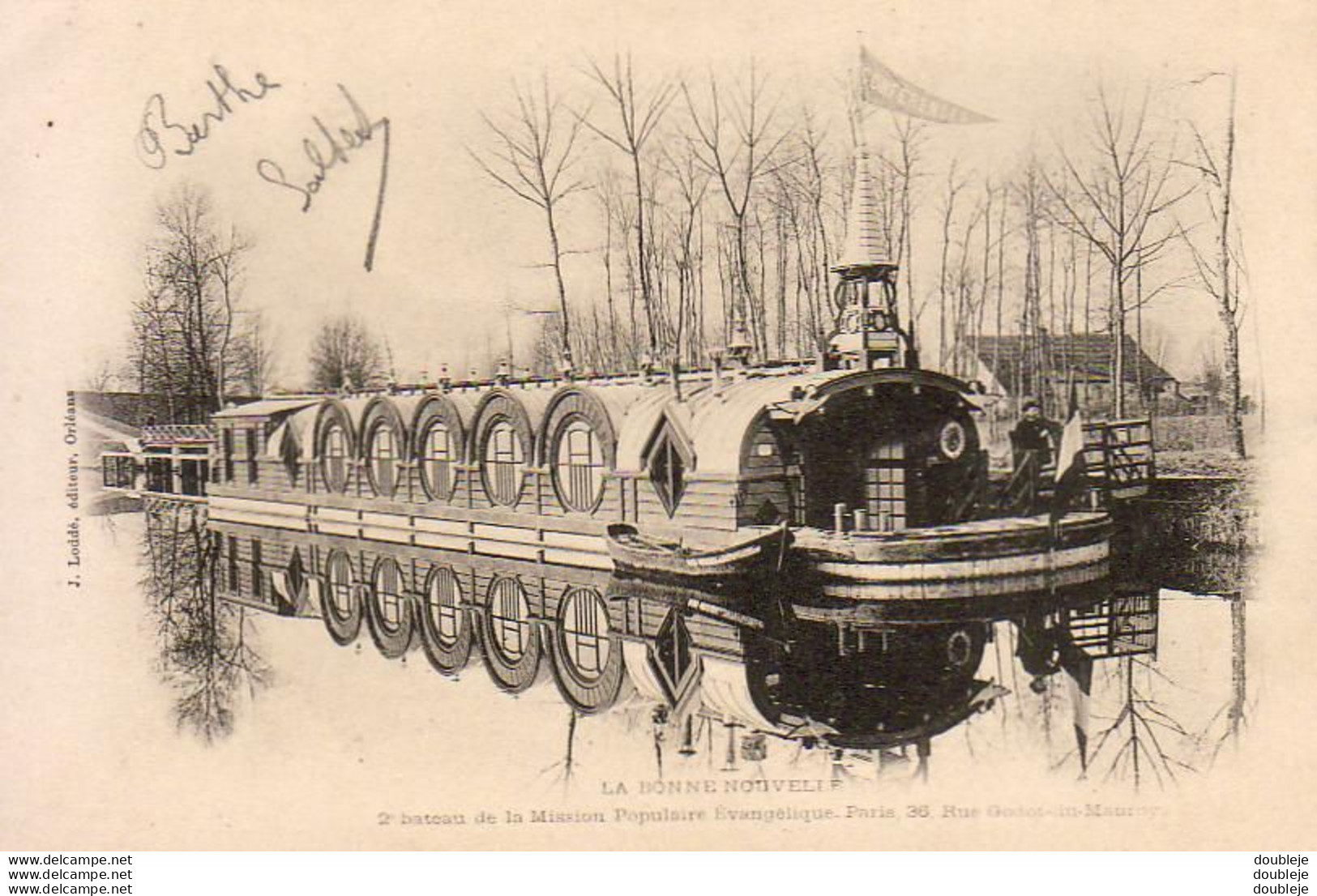 PARIS LA BONNE NOUVELLE  2ème Bateau De La Mission Populaire Évangélique  .............  Péniche Aménagée En Temple - La Seine Et Ses Bords