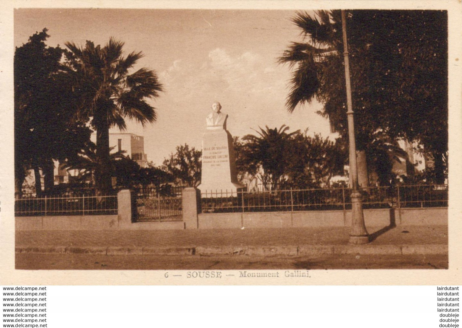 TUNISIE SOUSSE  Monument Gallini - Tunisie