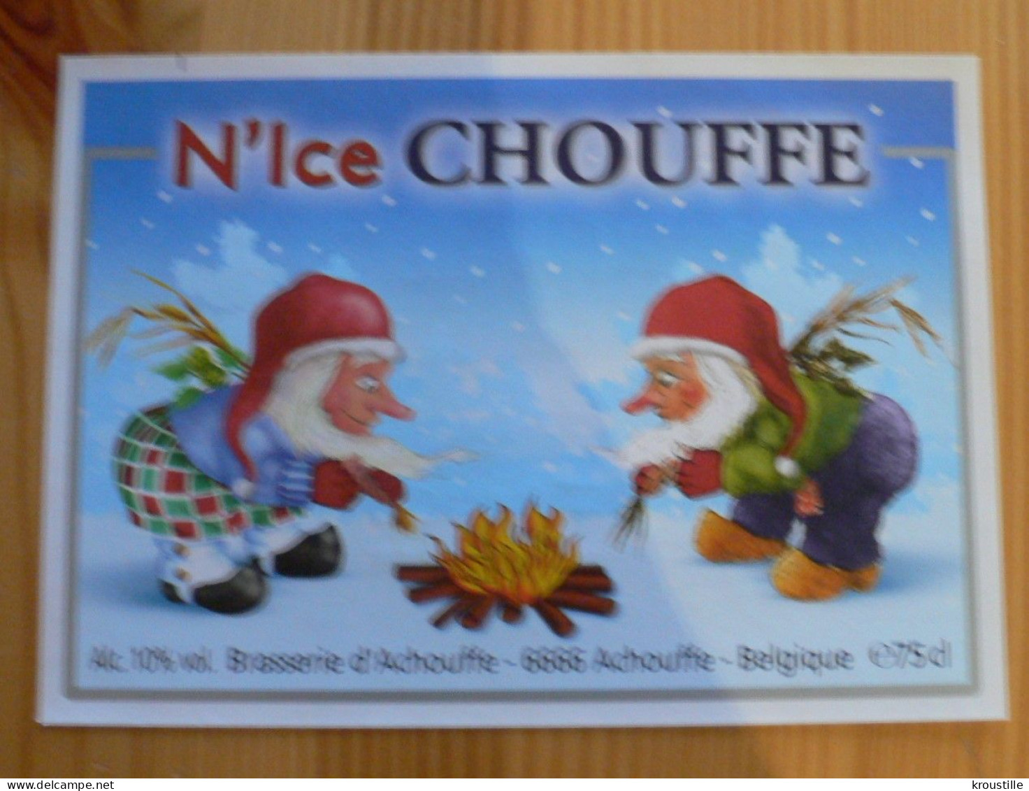 BRASSERIE D'ACHOUFFE (BELGIQUE) : ETIQUETTE N'ICE CHOUFFE - NEUVE - Birra