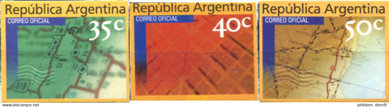 159406 MNH ARGENTINA 1999 MAPAS - Nuevos