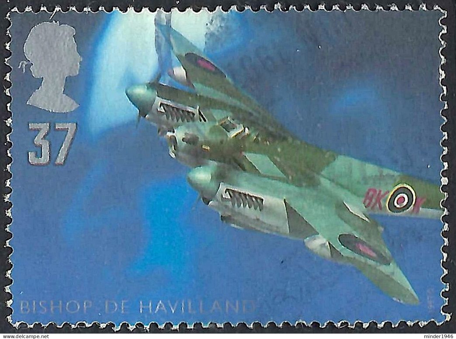 GREAT BRITAIN 1997 QEII 37p Multicoloured, Aircraft Designers-De Havilland Mosquito SG1986 FU - Used Stamps
