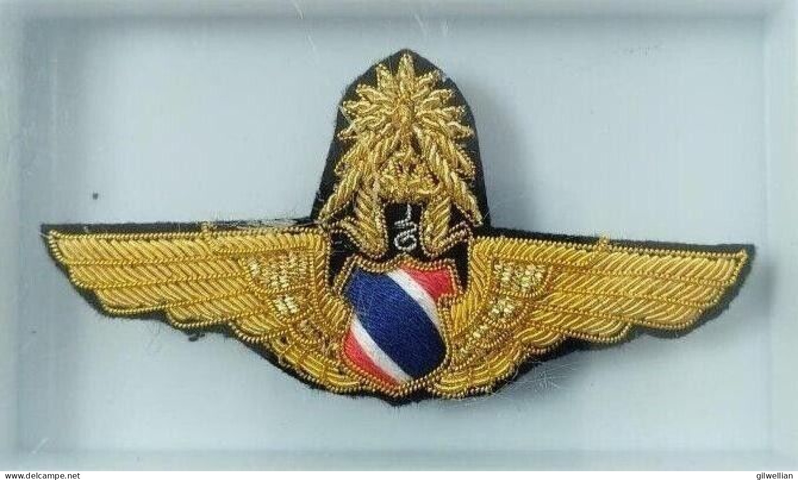 Thailand RTAF Air Force Command Pilot Wings Patch / Bullion Version Badge - Altri & Non Classificati