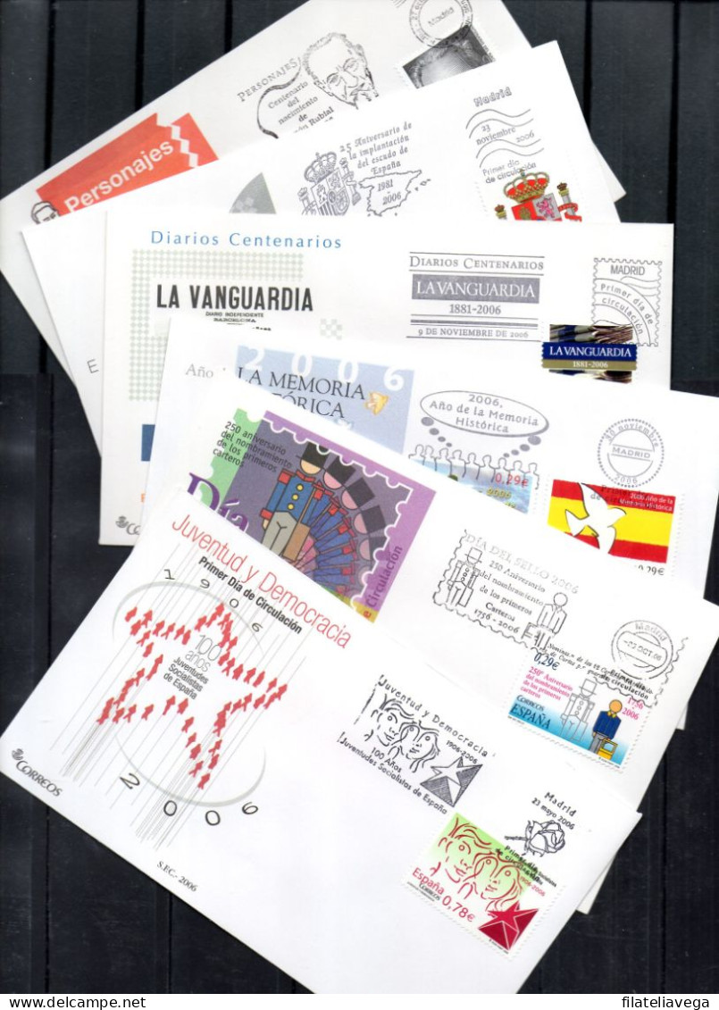 España Lote De 57 Sobres De Primer Día Año 2006 Valor Catálogo 288.0€ - Lettres & Documents