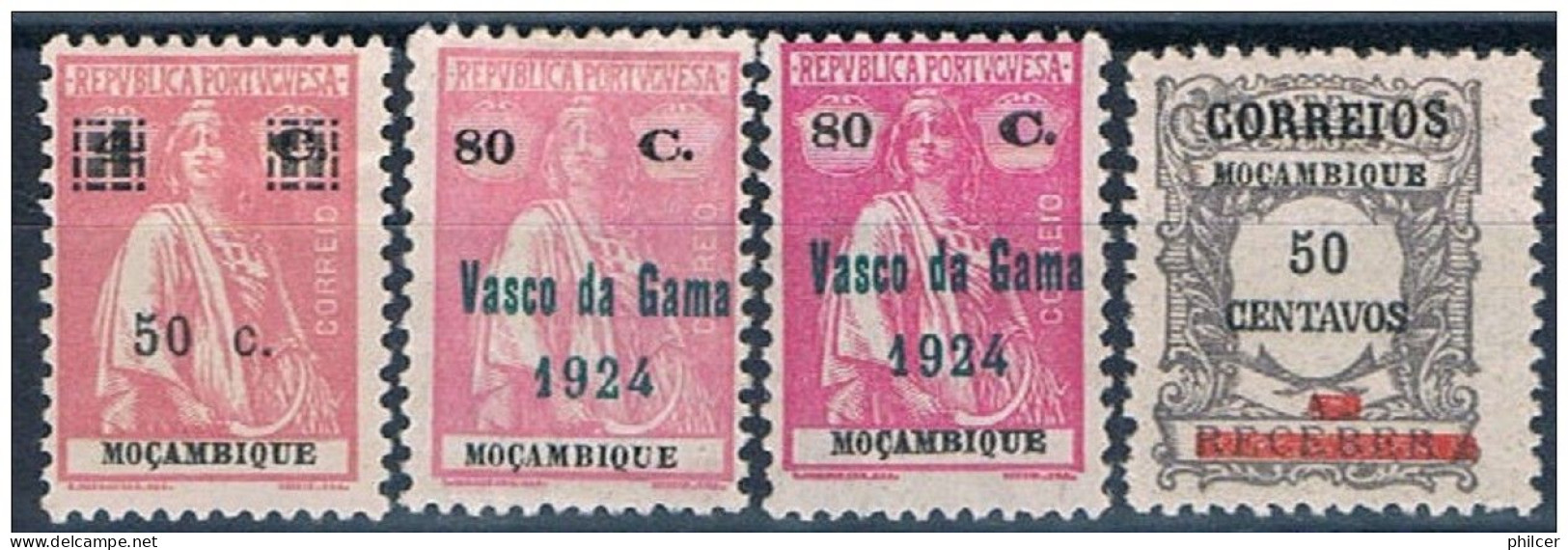 Moçambique, 1923, # 247/8, 248a, 260, MH - Mosambik