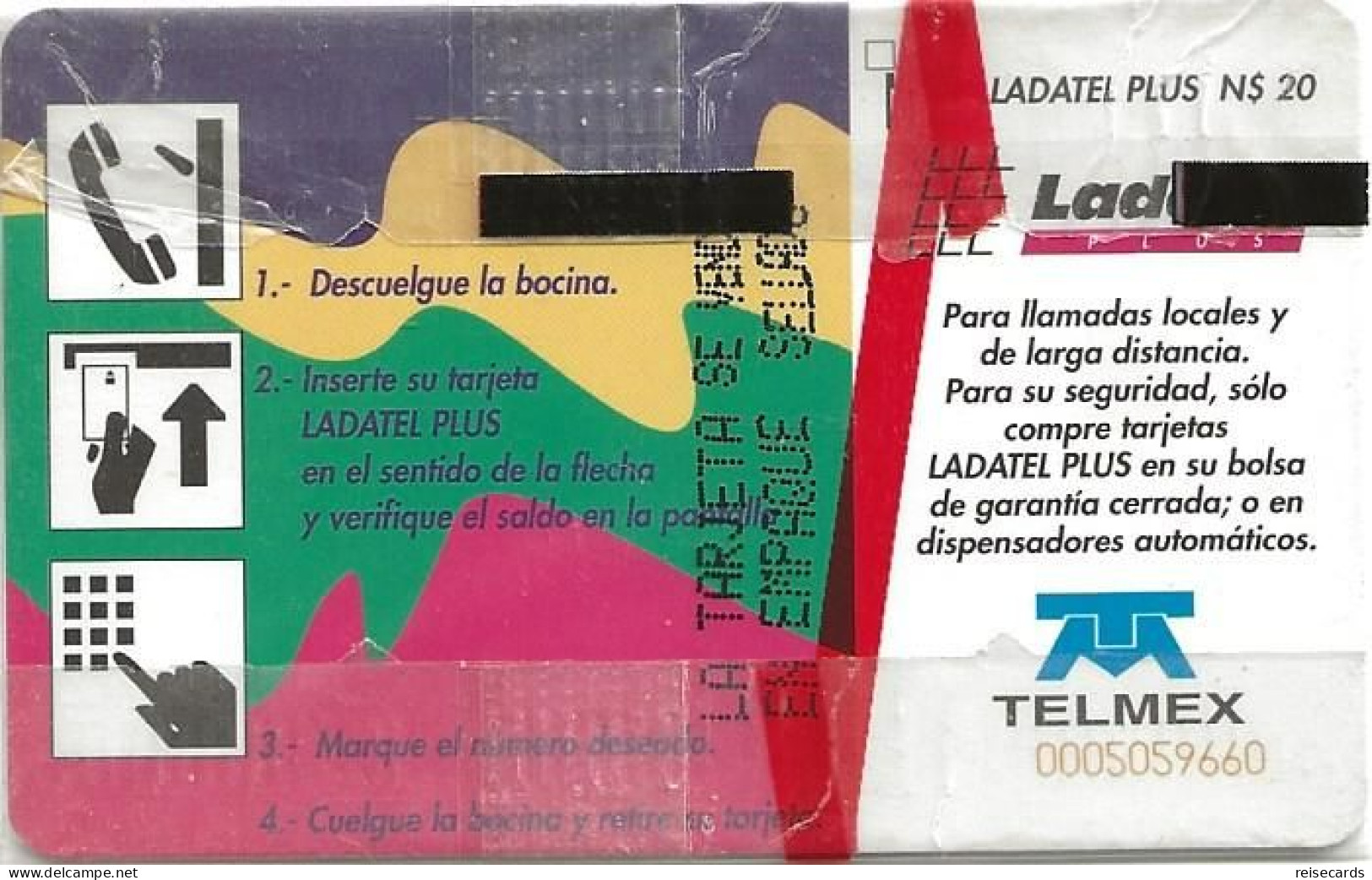 Mexico: Telmex/lLadatel - 1993 Ladatel Plus. Mint - México