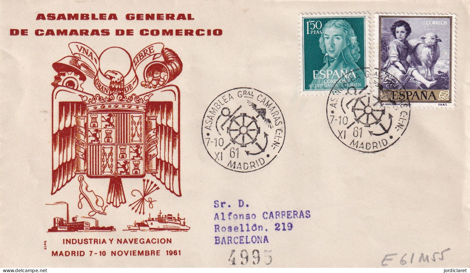 MATASELLOS 1961 MADRID - Storia Postale