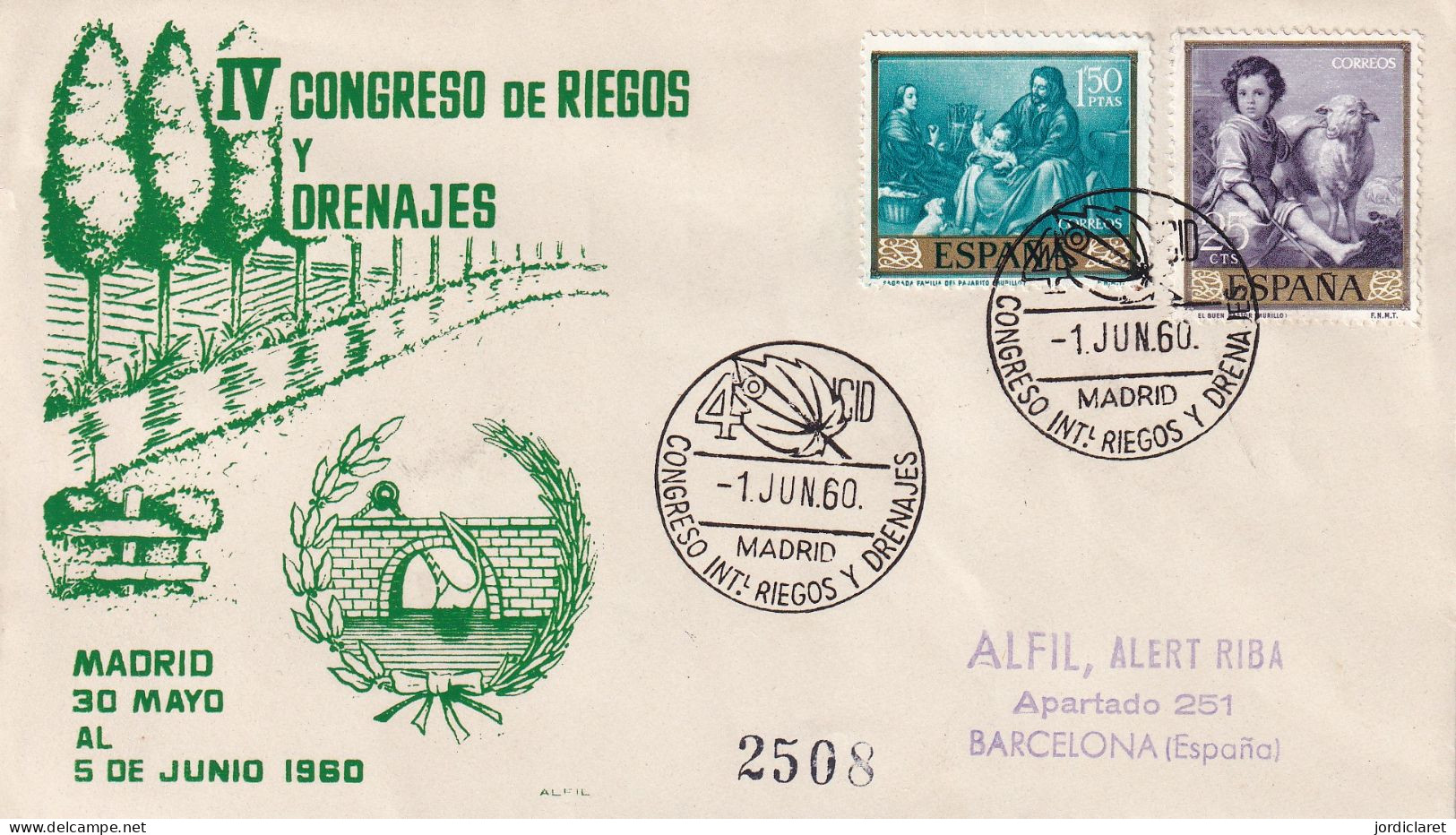 MATASELLOS 1960 MADRID - Storia Postale