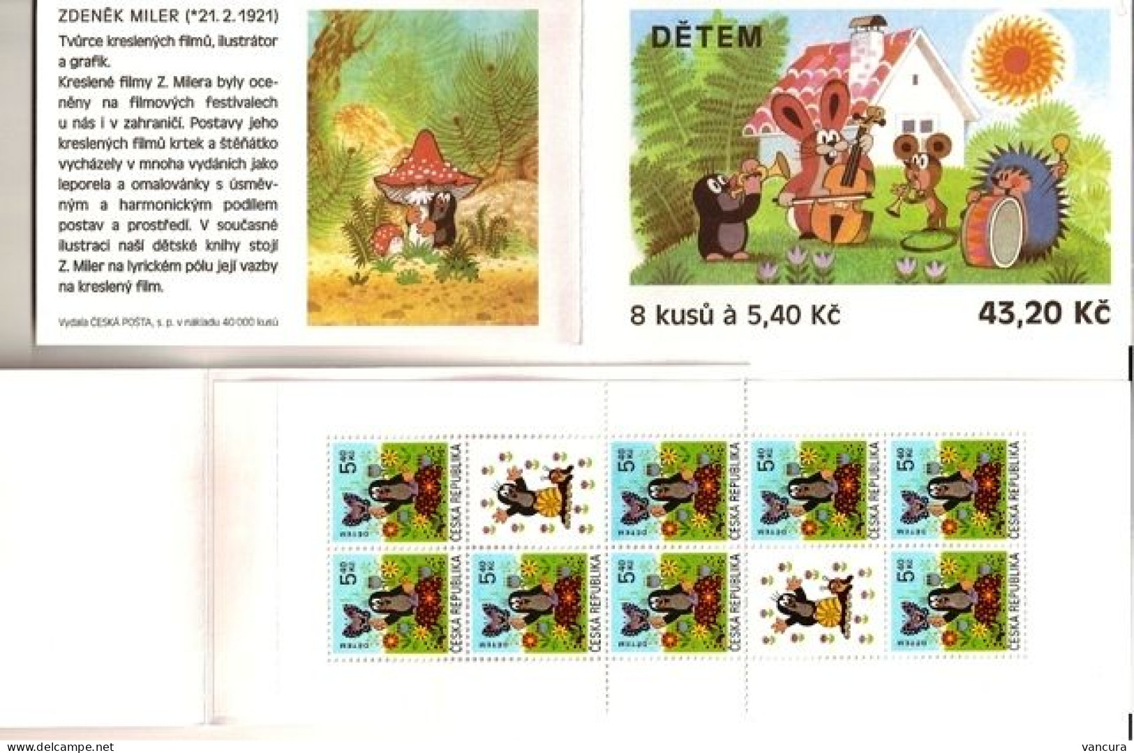 Booklet 323 Czech Republic For Children Miller's Mole  2002 - Ongebruikt