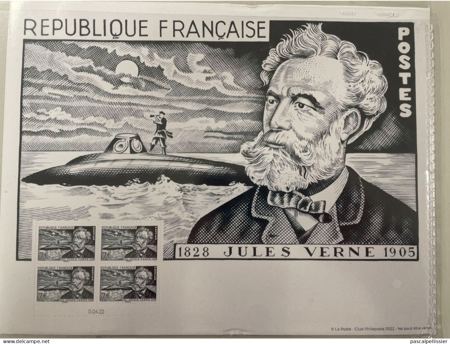 FRANCE - 2022 - Affiche Jules Verne Sous Blister - Neuf ** - RARE - Ongebruikt