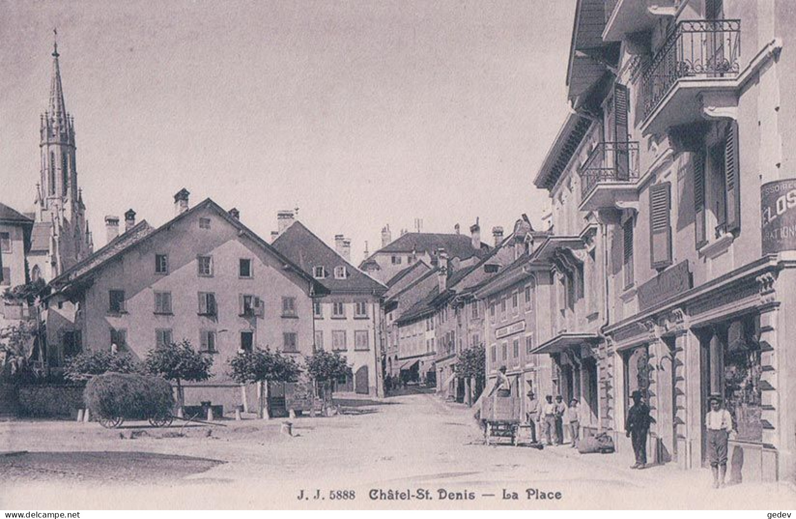 Châtel-St. Denis, La Place Animée (5888) - Châtel-Saint-Denis