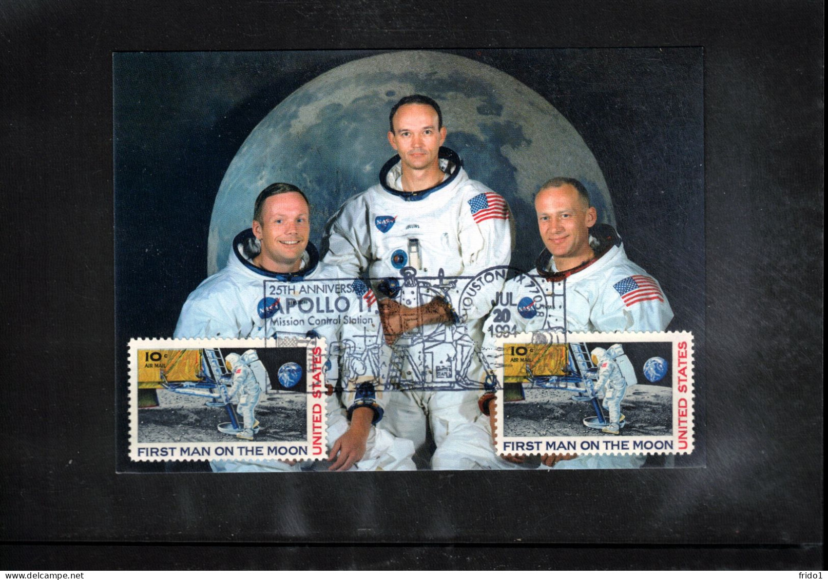 USA 1994 Space / Weltraum - 25th Anniversary Of  The Mission Of Apollo XI Interesting Postcard - Stati Uniti