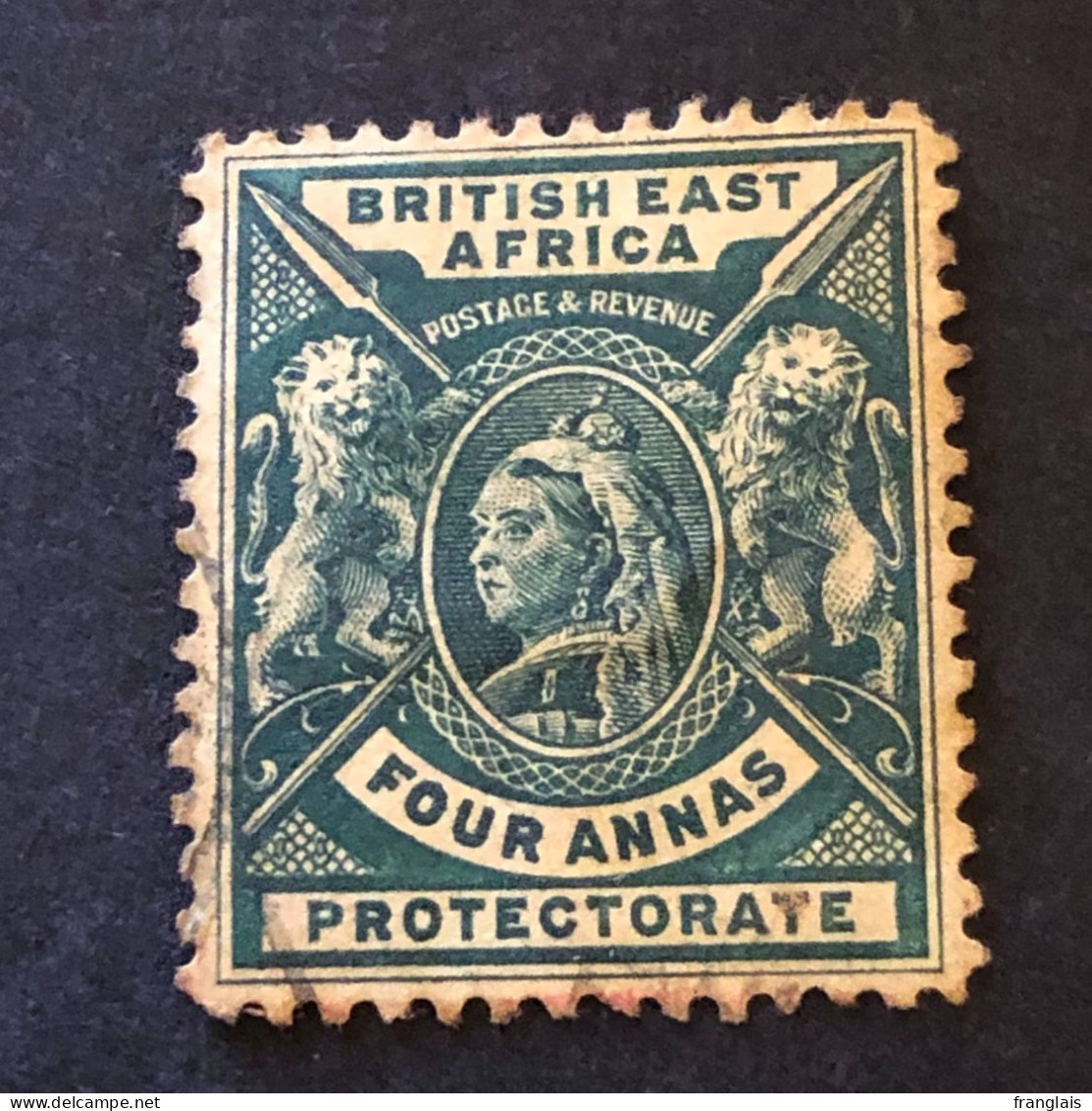 BRITISH EAST AFRICA   SG 70  4 Annas Deep Green  MNG (*) - Africa Orientale Britannica