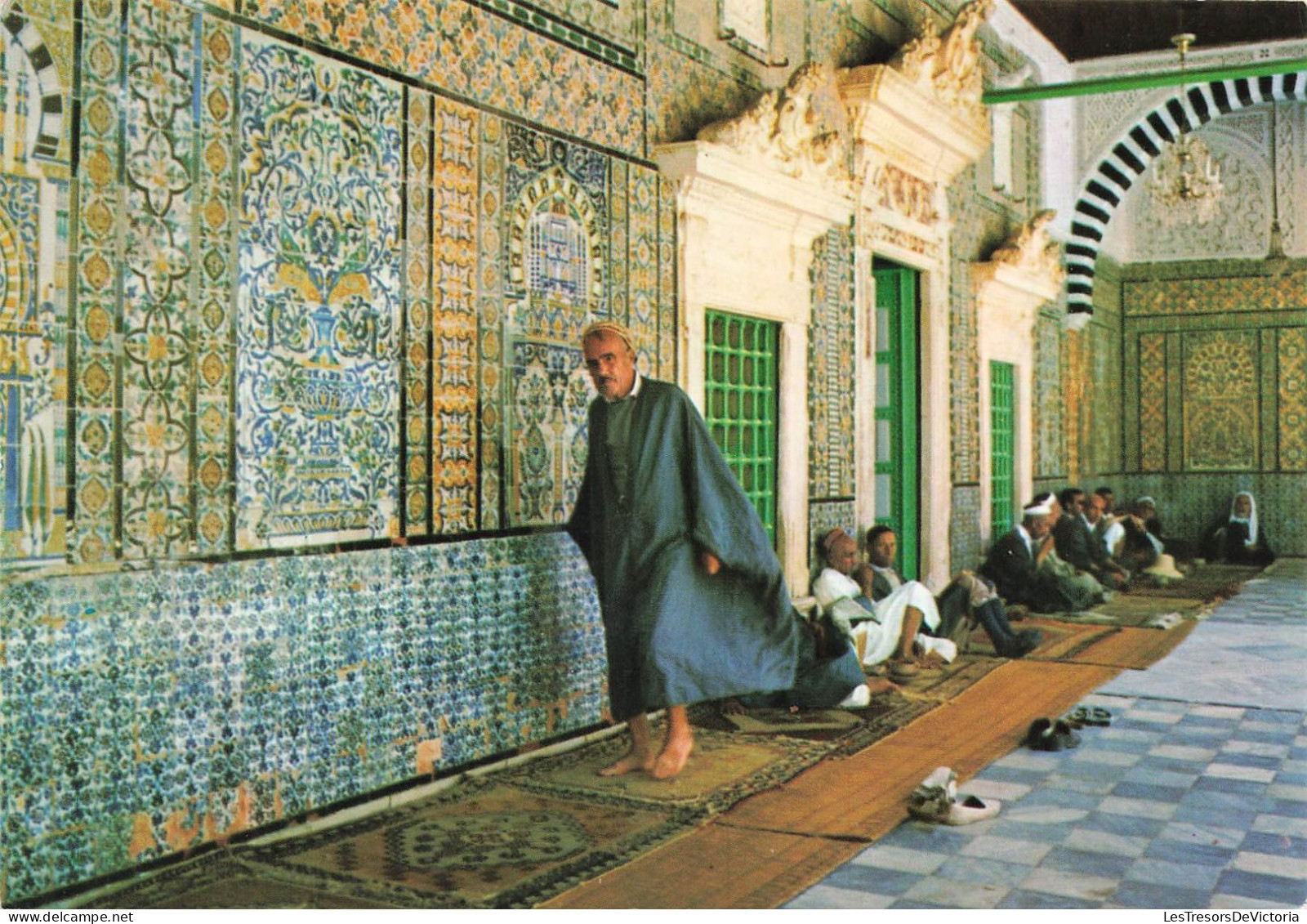 TUNISIE - Kairouan - Mosquée Sidi Sahbi - Animé - Vue Générale - Carte Postale - Tunisia